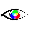 RGB eye icon Royalty Free Stock Photo